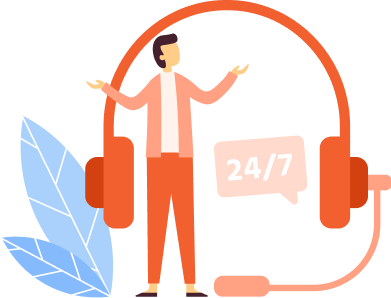 24/7 Support Illustration